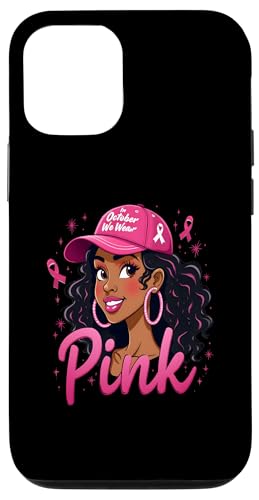 Hülle für iPhone 13 Im Oktober tragen rosa schwarz Frauen Mädchen Brustkrebs von Pink Ribbon Breast Cancer Fighter Support Gifts