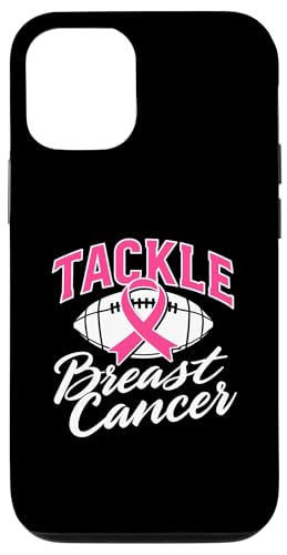 Hülle für iPhone 14 Tackle Brustkrebs Pink Fußball Brustkrebs Bewusstsein von Pink Ribbon Breast Cancer Fighter Support Gifts