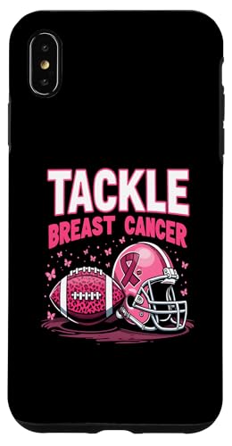 Hülle für iPhone XS Max Pink Ribbon Fußballhelm gegen Brustkrebs-Bewusstsein von Pink Ribbon Breast Cancer Fighter Support Gifts