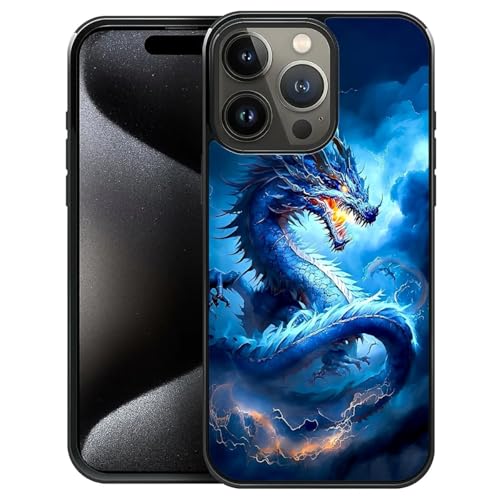 Pinsheng Orient Drachen-Schutzhülle kompatibel mit iPhone 16 Pro Max, kompatibel mit iPhone 16 Pro Max für Herren/Jungen, vier Seitenrahmen, rutschfeste, weiche Silikon-Schutzhülle für iPhone 16 Pro von Pinsheng