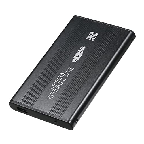 Festplatten Gehäuse, USB 3.0 HDD SSD SATA Externes Tragbares Supers Peed Aluminium 2,5 Festplatten-Festplatten-Gehäuse (ohne Festplatte) von Pissente