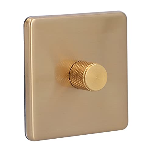 Intelligenter Wand Dimmerschalter, Dimmer Light Switches Elegantes Kratzerfest Gebürstete Messingschalter für Start -Verwendung AC220V (Monodimentales Licht) von Pissente