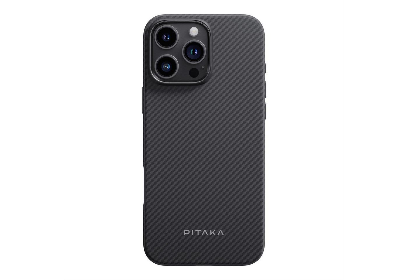 Pitaka Smartphone-Hülle Pitaka MagEZ Case Pro 4 600D für iPhone 16 Pro - Black/Grey Twill von Pitaka