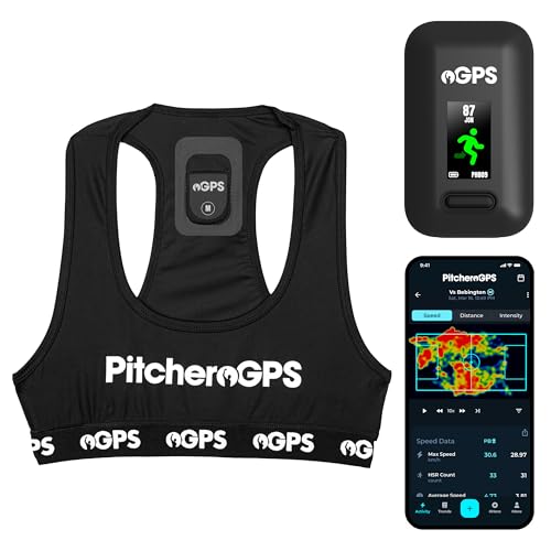 PitcheroGPS Player Bundle Sports Activity Tracker, GPS Tracker, Weste und 12 Monate Abonnement inklusive, Trainingsgeräte für Fußball, Rugby und Hockey (Medium) von PitcheroGPS