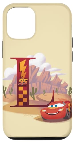 Hülle für iPhone 14 Pro Disney & Pixar Alphabet Monogramm Buchstabe L Lightning McQueen von Pixar