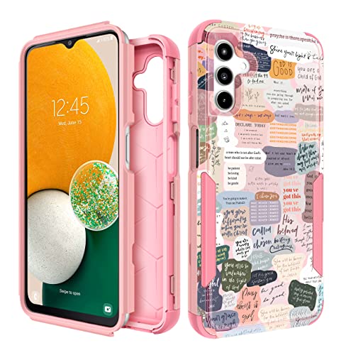 Plakill Schutzhülle für Samsung Galaxy A13 5G, 3-in-1, schützende Designer-niedliche christliche Zitate, Fallgetestet, niedliche Hüllen für Frauen und Mädchen, stoßfester Schutz, robuste, robuste Plakill Schutzhülle für Samsung Galaxy A13 5G, 3-in-1, schützende Designer-niedliche christliche Zitate, Fallgetestet, niedliche Hüllen für Frauen und Mädchen, stoßfester Schutz, robuste, robuste von Plakill
