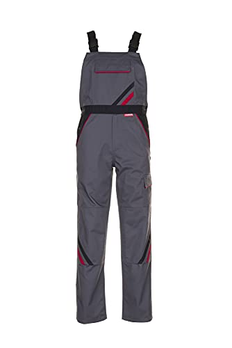 Planam 2332027 Highline Latzhose, Schiefer/Schwarz/Rot, Größe 27 von Planam