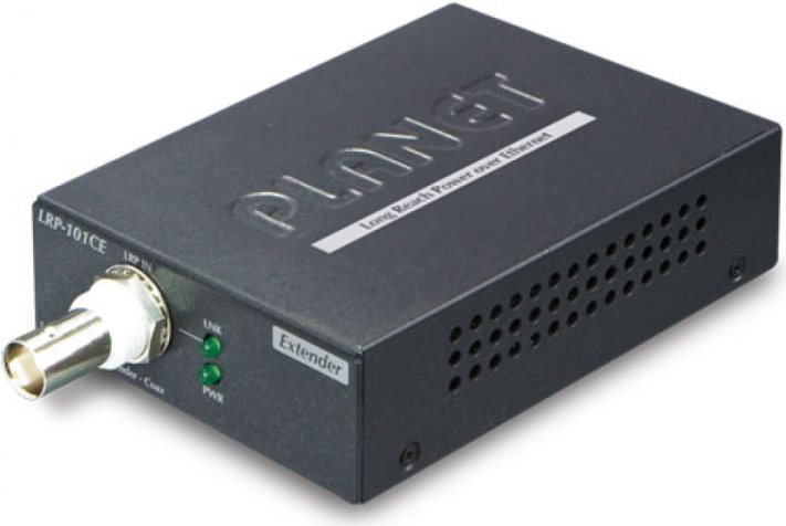 PLANET 1-Port Long Reach PoE Extender PLANET 1-Port long Reach PoE over Coxial Extender, IEEE 802.af/at, 30 Watts, up to 1km (LRP-101CE) von Planet