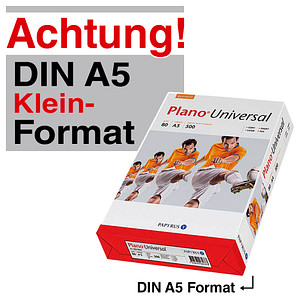 Plano Kopierpapier Universal DIN A5 80 g/qm 500 Blatt von Plano