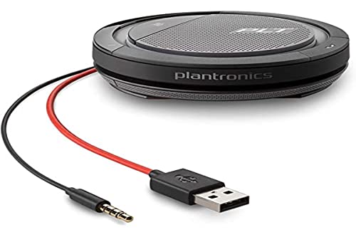 Plantronics CALISTO 5200 USB-A + 3,5 mm, Konferenzgerät mit Mikrofon und Lautsprecher, Schwarz von Plantronics
