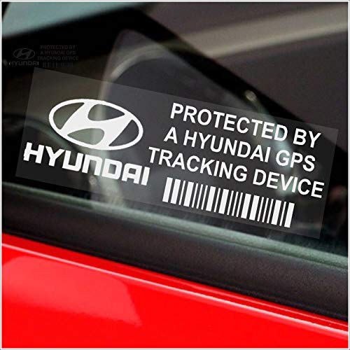 5 x PPHyundaiGPS GPS-Tracking Gerät Sicherheit Fenster Aufkleber 87 x 30 mm-i30, i10, I35, Getz, Santa, Accent, Amica-car, Van Alarm Tracker von Platinum Place