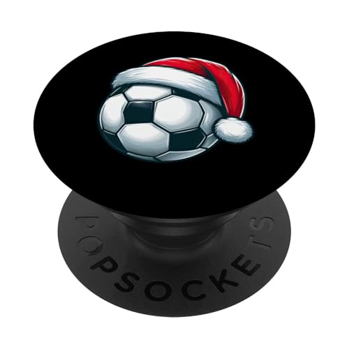 Fußball-Weihnachtsmannmütze, sportlich, Jungen, Mädchen, Kinder PopSockets Klebender PopGrip von Play with Santa