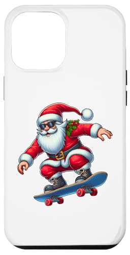 Hülle für iPhone 15 Pro Max Weihnachtsmann Skateboarding Skateboarder Skater Weihnachten Weihnachten von Play with Santa