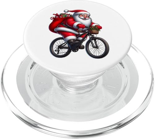 Weihnachtsmann Reiten Fahrrad Weihnachten Xmas Radfahren Radfahrer PopSockets PopGrip für MagSafe von Play with Santa