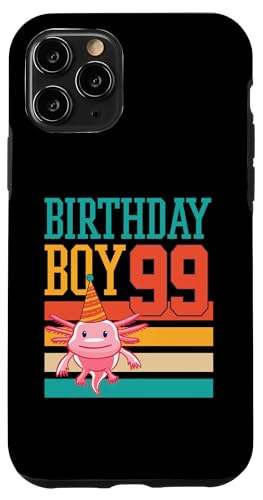 Hülle für iPhone 11 Pro 99 Jahre alt Axolotl Motto Geburtstagsparty für Axolotl Liebhaber von Playful Pet Axolotl Theme Birthday Party Supplies