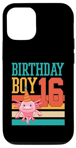 Hülle für iPhone 12/12 Pro 16 Jahre alte Axolotl Motto Geburtstagsparty für Axolotl Liebhaber von Playful Pet Axolotl Theme Birthday Party Supplies