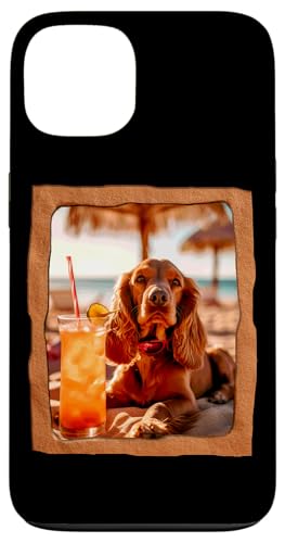 Hülle für iPhone 13 Strandstimmung für Hunde mit Cocktail, Spaß und Entspannung von Playful Summer Vibes Pet Relaxation Beach Life