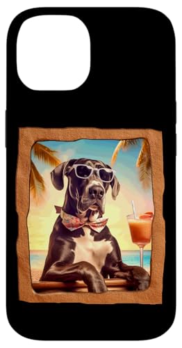 Hülle für iPhone 14 Chill Vibes mit Sonnenbrille Hund von Playful Summer Vibes Pet Relaxation Beach Life