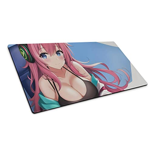 Anime Mauspad XXL, Hochwertige Schreibtischunterlage, Mousepad Rutschfest, Gamer Maus Pad, Gaming PC Computer Zubehör, Manga Schreibtisch Matte (60x35cm) von PlimPlom