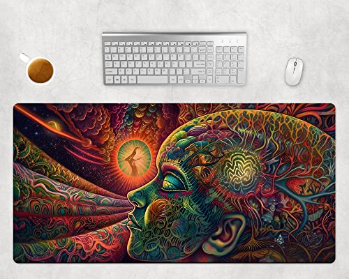 Mauspad XXL, Schreibtischunterlage Groß, Mousepad Rutschfest, Gamer Maus Pad, Gaming PC Computer Zubehör, Schreibtisch Matte Spirituell (80x40cm) von PlimPlom