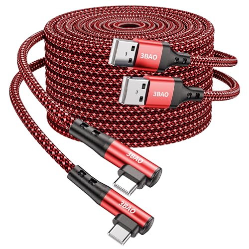 USB C Kabel 2M（2 Stück) Typ-C-Ladekabel Schnellladekabel kompatibel mit Samsung Galaxy S21 S20 S10 S9 S8 Plus Note 20 10 Huawei P10 Sony Xperia LG, Switch （rot） von Ploiwue