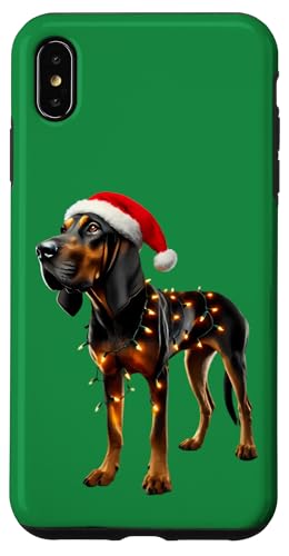 Hülle für iPhone XS Max Plott Hound Hund Weihnachtsmannmütze Weihnachtsbeleuchtung Besitzer Mama Papa von Plott Hound Dog Christmas Products