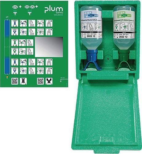 Plum Augennotfallstation DUO 1x0,5l pH Neutral DUO,1x0,5l Augenspüllösung DUO von Plum Safety ApS