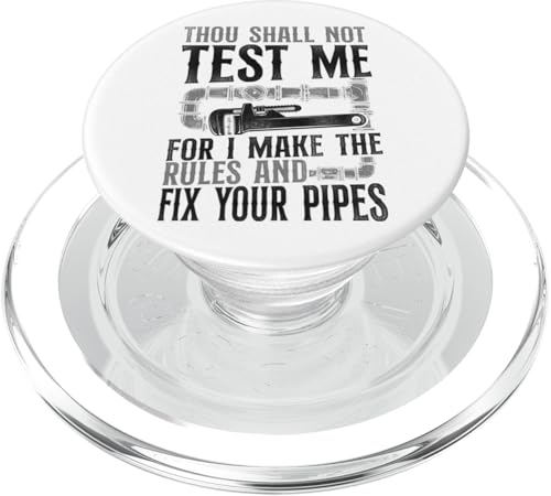 Klempner Klempner Christian Vintage Thou Shall Not Test Me PopSockets PopGrip für MagSafe von Plumber Plumbing HD0