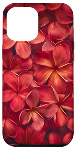 Hülle für iPhone 14 Plus Rote Frangipani Blumen Plumeria Blume Pretty Garden Hawaii von Plumeria Frangipani Flowers Hawaii Design