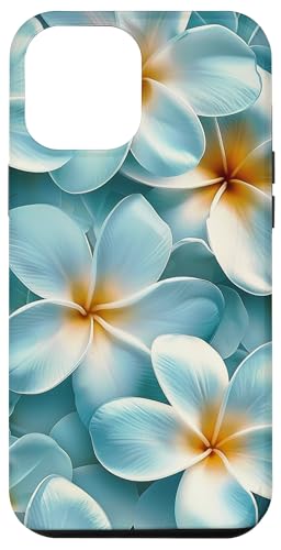 Hülle für iPhone 14 Plus Spa Blue Frangipani Blumen Plumeria Flower Pretty Garden von Plumeria Frangipani Flowers Hawaii Design