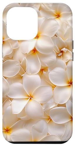 Hülle für iPhone 14 Pro Max Weiße Frangipani-Blumen, Plumeria-Blume, hübscher Garten von Plumeria Frangipani Flowers Hawaii Design