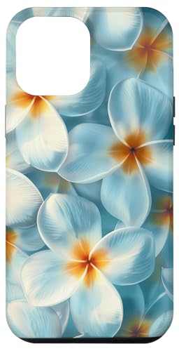 Hülle für iPhone 15 Pro Max Spa Blue Frangipani Blumen Plumeria Flower Pretty Garden von Plumeria Frangipani Flowers Hawaii Design