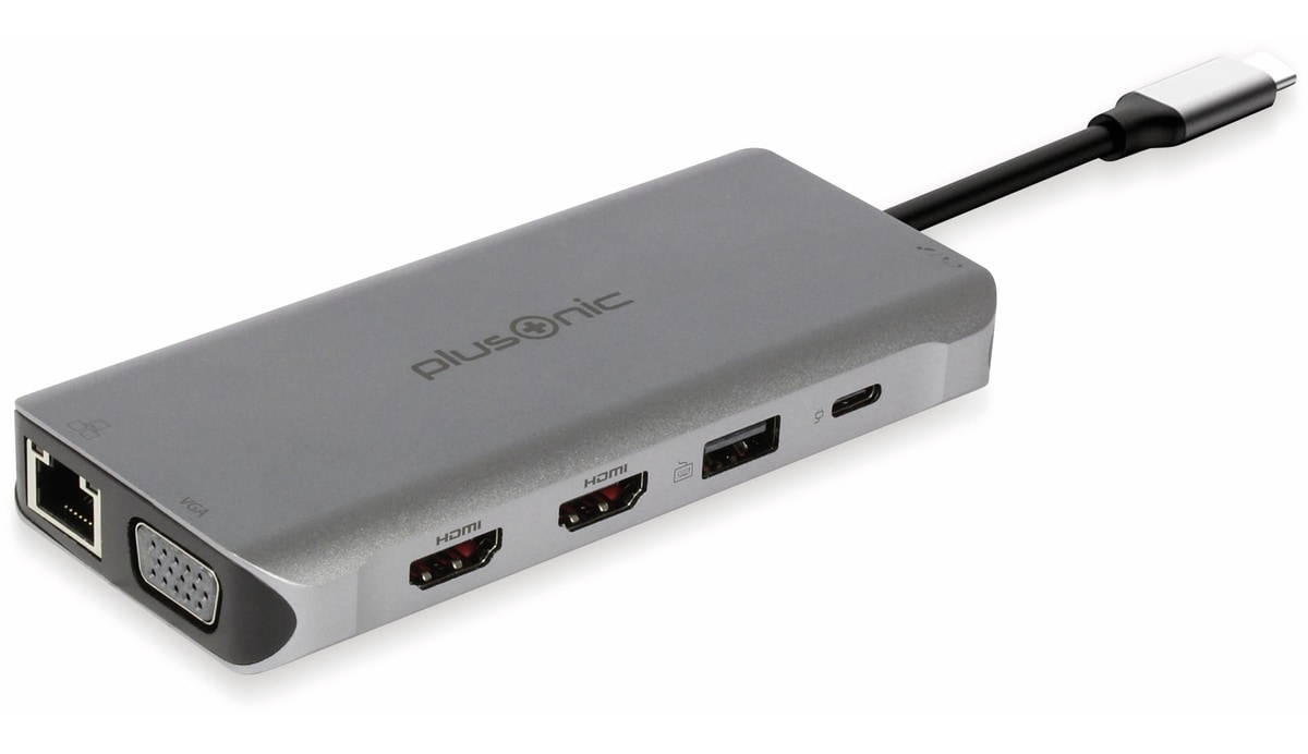 PLUSONIC USB-C Adapter PSUC0216, 8in1 von Plusonic