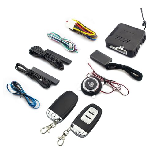 Pluuttiem Auto-Fernstart-Stopp-Kit Bluetooth-Handy-App-Steuerung Motorzündung Öffnen des Kofferraums PKE Keyless Entry Autoalarm von Pluuttiem