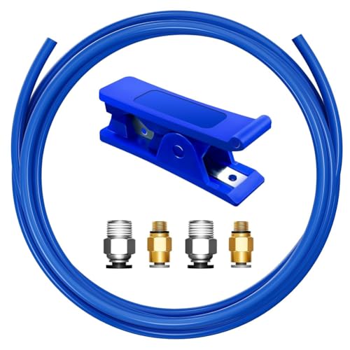 Pluuttiem Bowden-Schlauchsatz, PTFE- für 1,75 mm Filament, mit PC4-M10- und PC4-M6-Anschlüssen, Cutter A von Pluuttiem