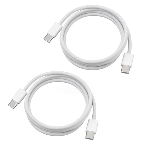 2 Stück 3,3 Fuß Langes USB-C-auf-USB-C-Kabel, Nylon-USB-C-Ladekabel, Typ C 60 W für 15/15 Pro/15 Plus/15 Pro, Pad Mi ni 6, Galaxy S23 S22 und Mehr von Plyisty