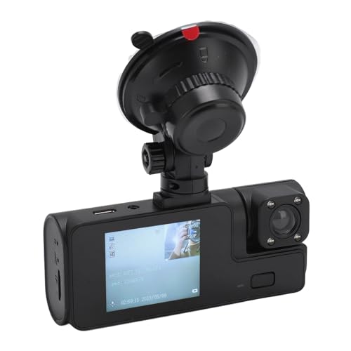 3-Kanal-Dashcam, 5-MP-Dashcam Vorne, Hinten und Innen, Dreifache Dashcam, Integriertes WLAN, G-Sensor, Bewegungserkennung, Nachtsicht von Plyisty