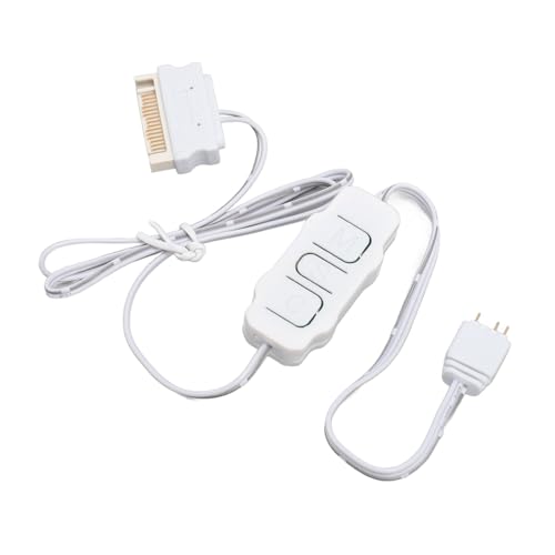 ARGB-Controller 5V 3Pin RGB-Controller, SATA-Netzteil-Lichtstreifen-Fernbedienung, für PC-Lüfter, Lichtstreifen (White) von Plyisty