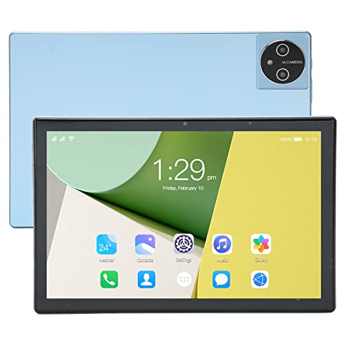 Plyisty Tablet 10,1 Zoll 12 Cellular Tablet, 8 GB RAM und 256 GB ROM, Octa Core CPU, 16 MP und 8 MP Kamera, 7000 MAh Akku Tablet PC, Blau (EU-Stecker) von Plyisty