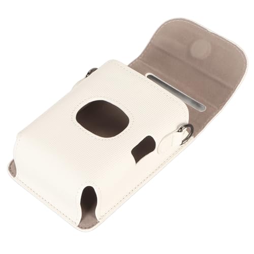 Schutzhülle für Instax Link 2 Link Smartphone-Fotodrucker, PU-Ledertasche mit Abnehmbarem und Verstellbarem Schultergurt (White) von Plyisty