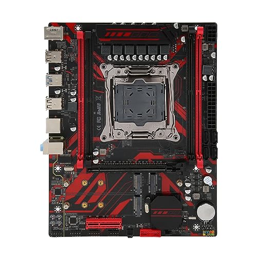 X99 LGA 2011 V3 Motherboard, Micro ATX Motherboard mit RTL8111G Gigabit LAN Karte, für Xeon E5 V3 V4, 4 Kanal DDR4, PCIe 3.0, Dual M.2 Steckplätze von Plyisty