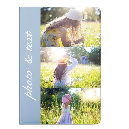 Pnakqil Kompatibel mit Lenovo Tab P12 12,7" Hülle Personalisierte Foto Text, PU Leder Flip Tasche Hüllen Tablet Schutzhülle Stoßfestigkeit Custom Case Only für TabP12, 8 von Pnakqil