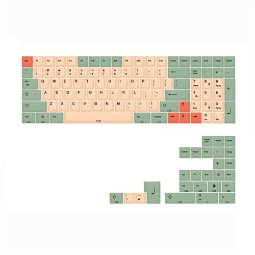 Pnuokn 125 Tasten, Hami-Melonen-Tastenkappen, individuelle Tastenkappen für mechanische Tastatur, 125 Tasten, PBT-Tastenkappen, Farbsublimation von Pnuokn