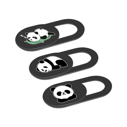 Pnuokn 3pcs Cute Panda Webcam Camera Cover Phone Lens Protective Cover Camera Masking Sticker Computer Privacy Cover For MacBo Laptop Smartphone von Pnuokn