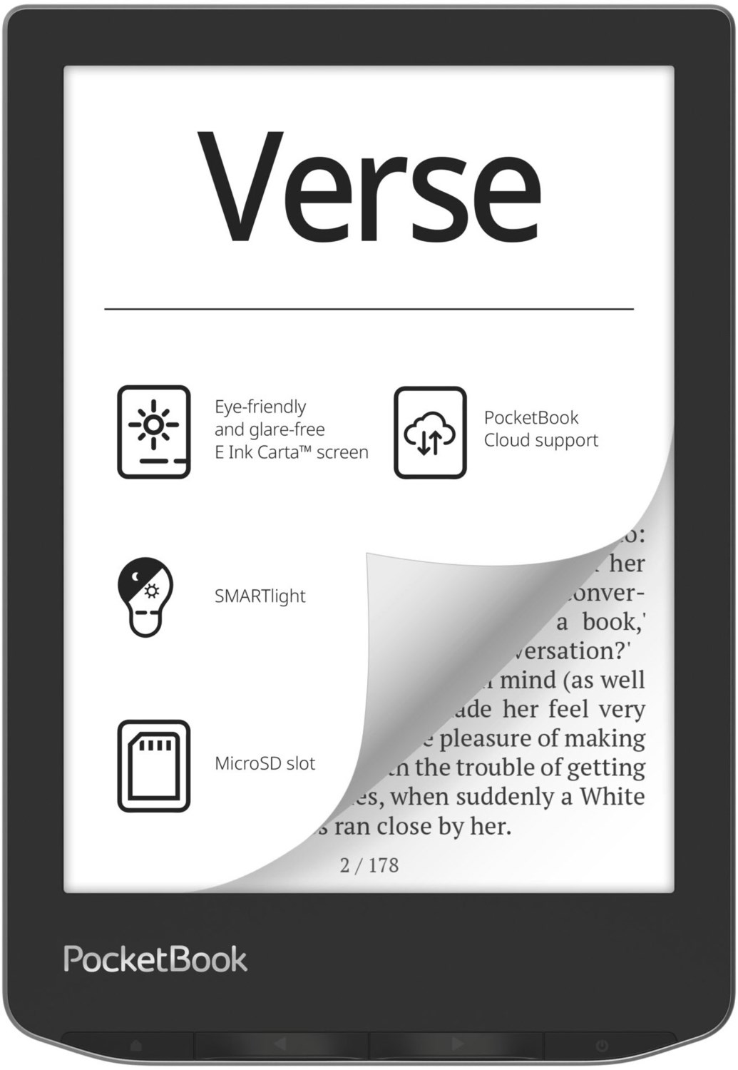 Verse E-Book Reader mist grey von PocketBook