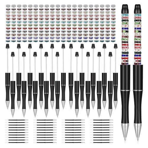 Beadable Pen Bead Kugelschreiber Verschiedene Perlen Stift Schaft Stift Kinder Studenten Büro Schulbedarf von Pocoiau