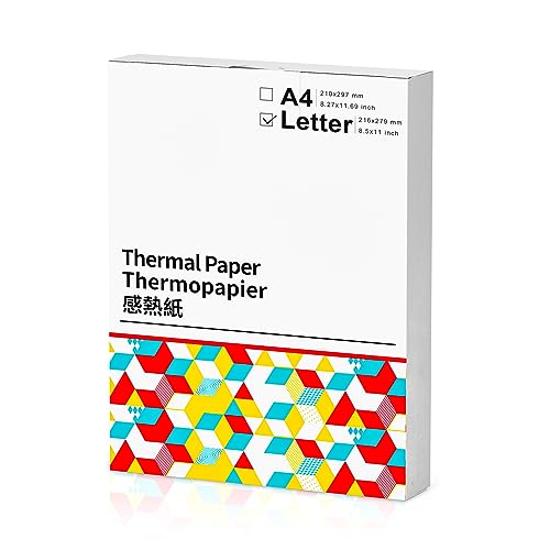 Thermopapier 8.5 x 11" Letter 100 Sheets von PokeLabel