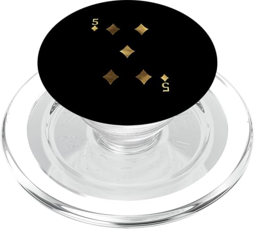 5 of Diamonds Poker Card Spielkarte Blackjack-Karte PopSockets PopGrip für MagSafe von Poker Card Playing Card Blackjack Card Costumes