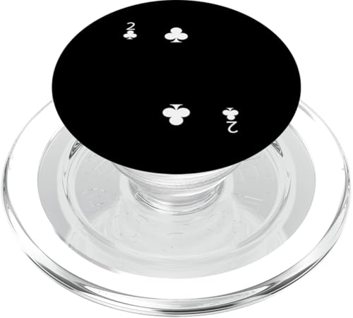 Two 2 of Clubs Poker Card Spielkarte Blackjack-Karte PopSockets PopGrip für MagSafe von Poker Card Playing Card Blackjack Card Costumes