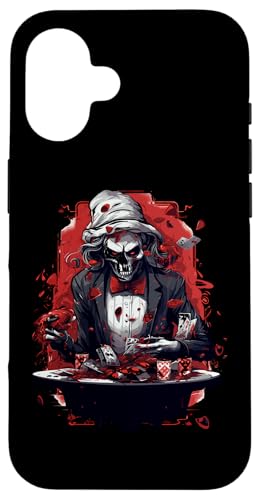 Hülle für iPhone 16 Lustiges Poker-Design für Männer und Frauen, Gambler, Poker, Glücksspiel-Liebhaber von Poker Gift Gambling Shirts Men Women